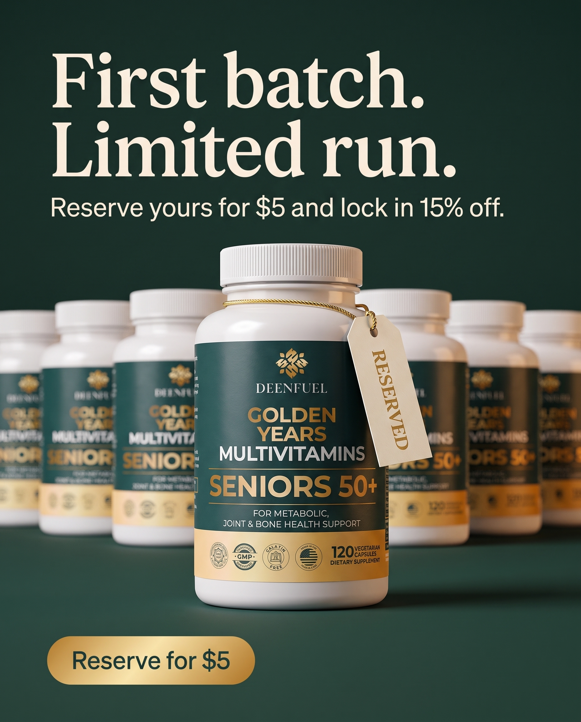 Golden Years Multivitamins · Seniors 50+