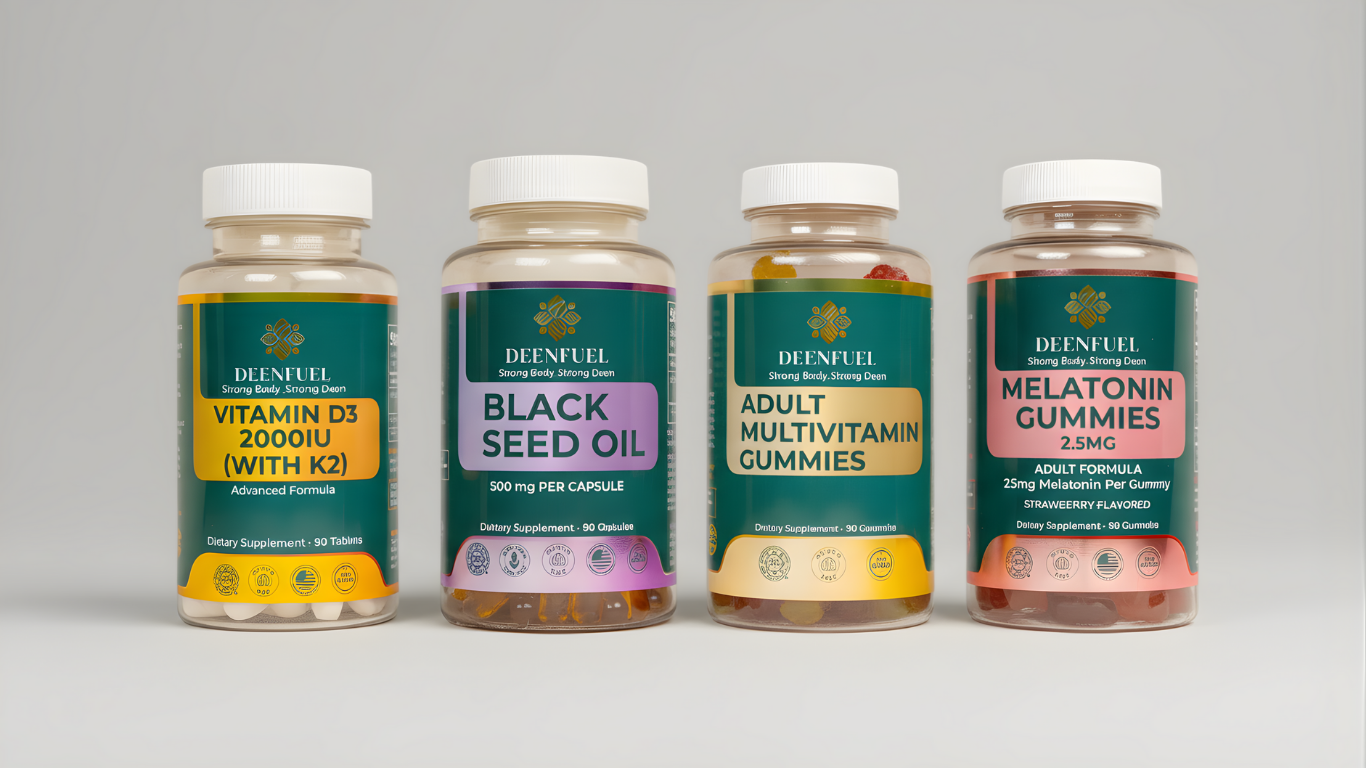 DeenFuel Adult Pack complete halal supplement bundle