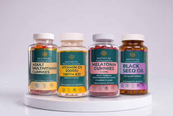 Complete Adult Wellness Bundle: Adult Multivitamin, D3 with K2, Melatonin, Black Seed Oil
