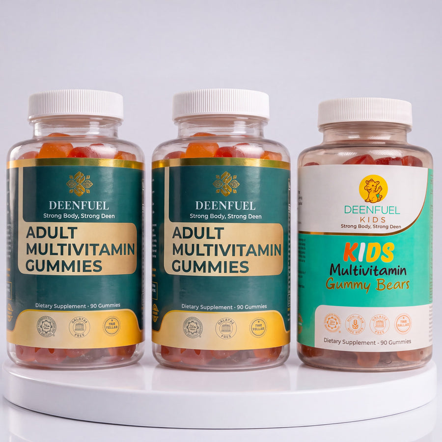Family Vitamins Bundle: two Adult Multivitamin Gummies and one Kids Multivitamin