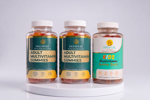 Family Vitamins Bundle: two Adult Multivitamin Gummies and one Kids Multivitamin