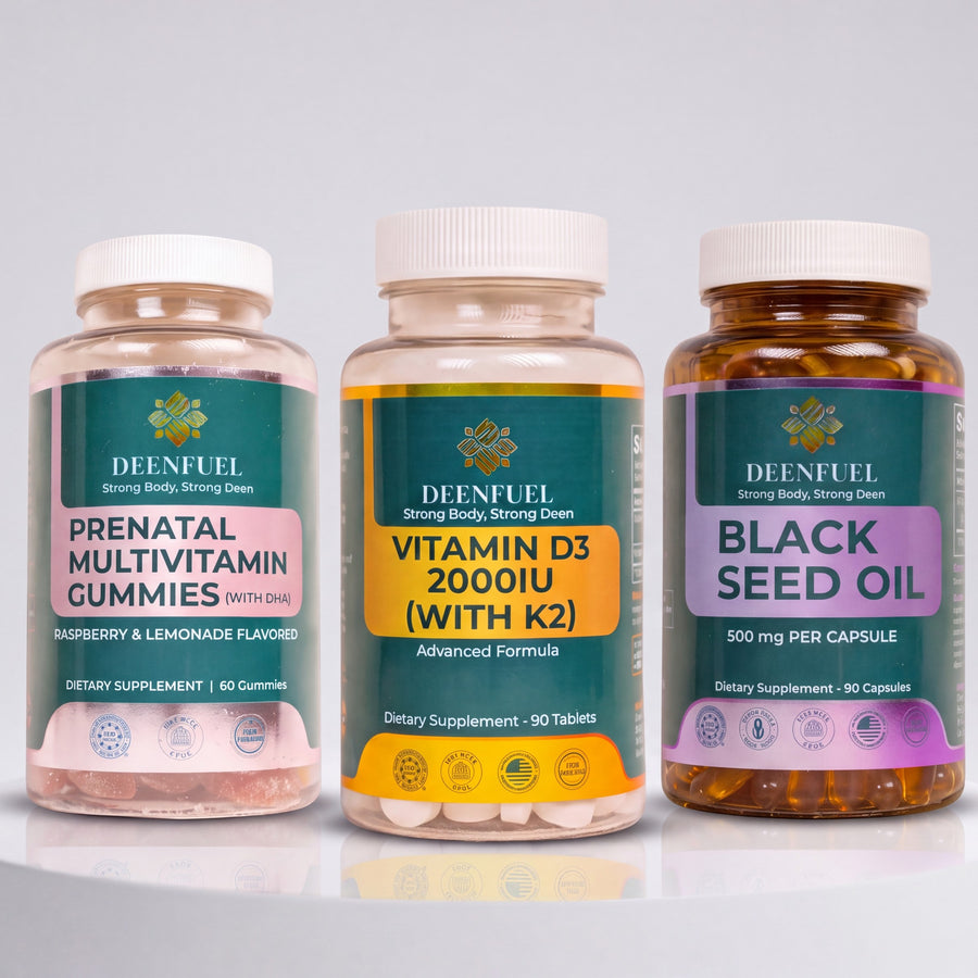 Prenatal Complete Bundle: Prenatal Gummies, D3 with K2, Black Seed Oil