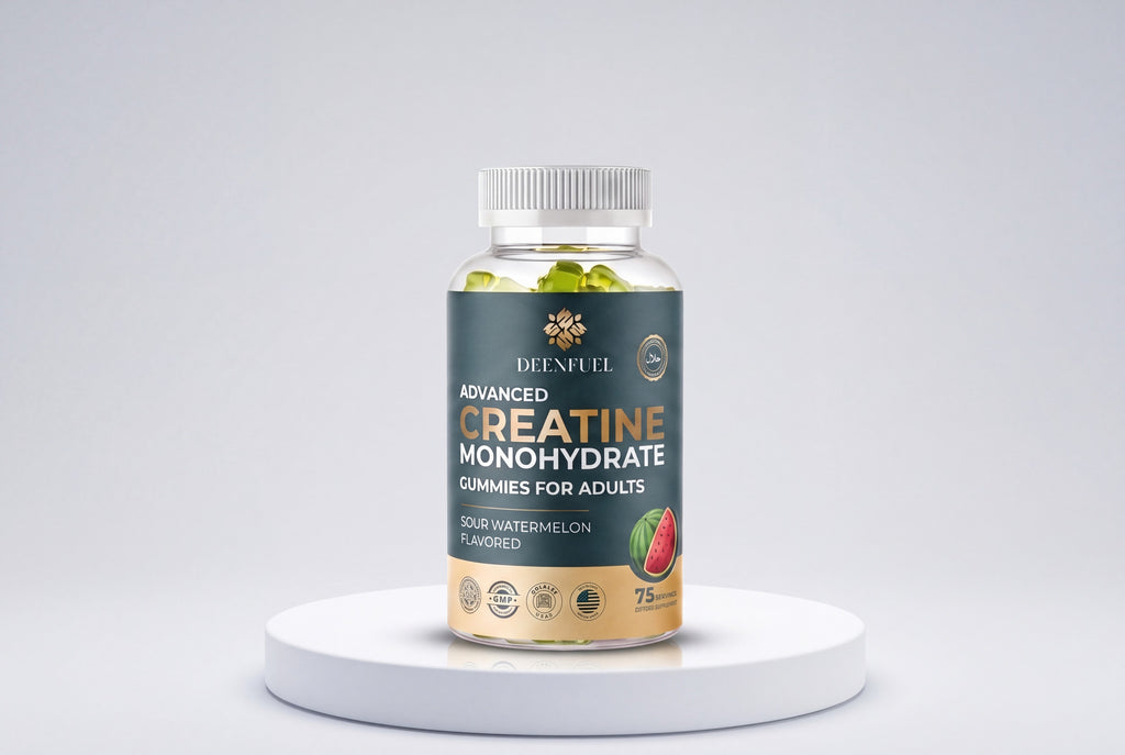 DeenFuel Creatine Monohydrate Gummies Sour Watermelon bottle