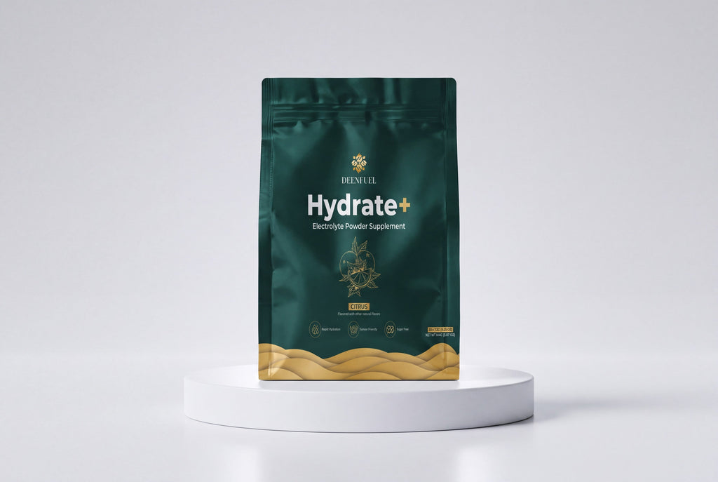 Hydrate+ halal sugar-free electrolyte powder, Citrus, 20 sticks