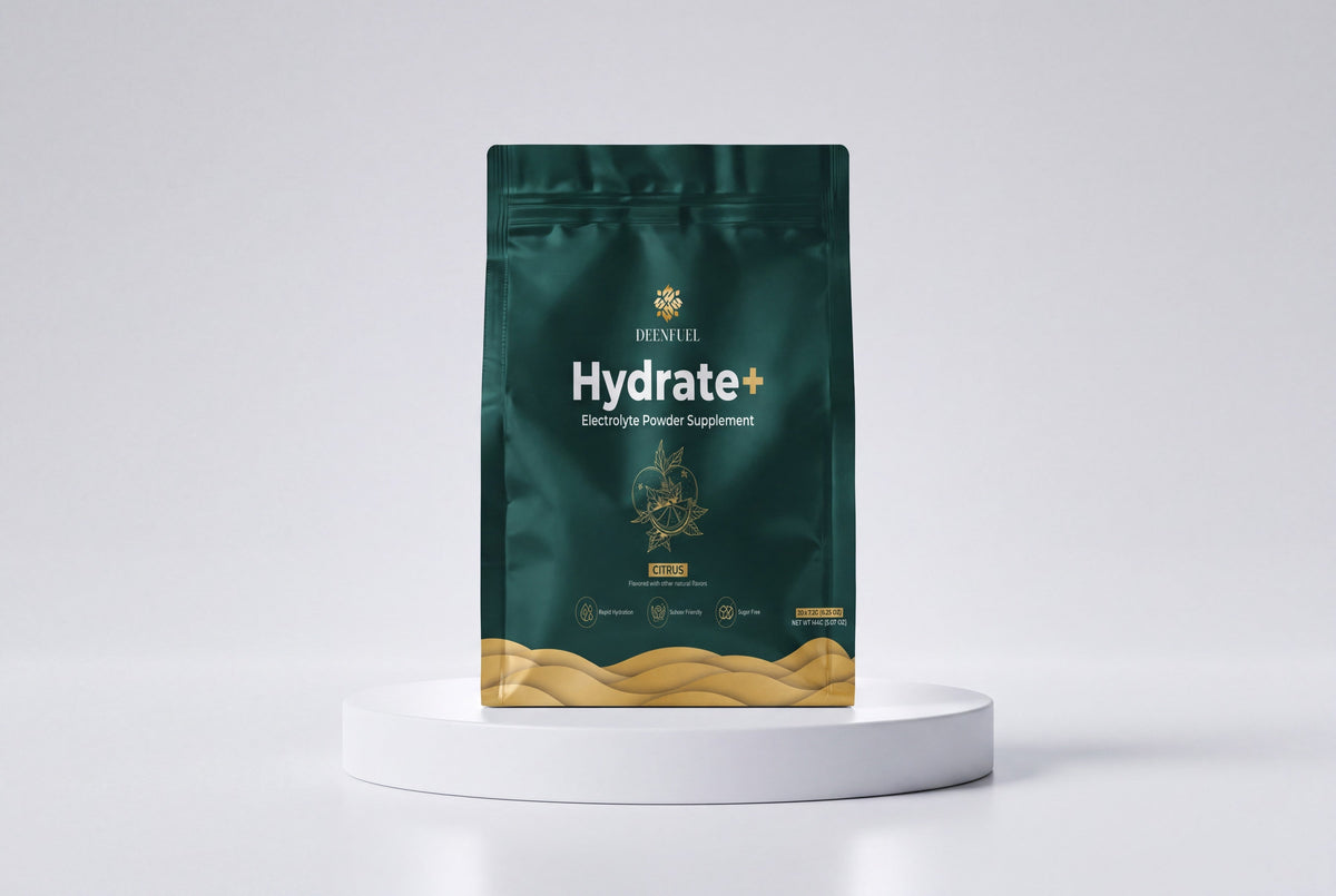 Hydrate+ halal sugar-free electrolyte powder, Citrus, 20 sticks